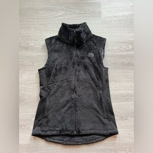 Black Fuzzy North Face Vest